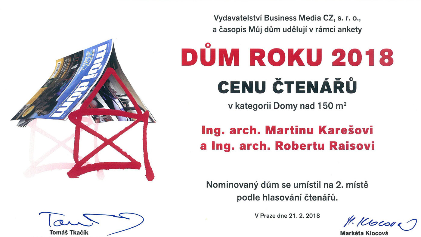 Dům roku - cena čtenářů 2018